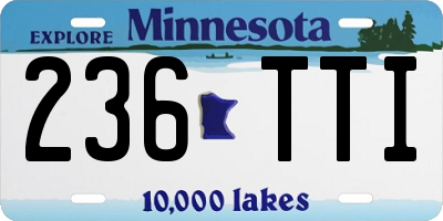 MN license plate 236TTI