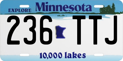 MN license plate 236TTJ