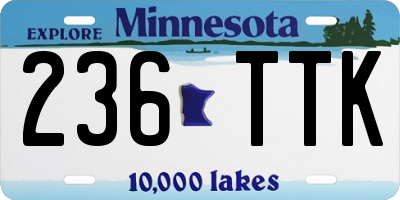 MN license plate 236TTK