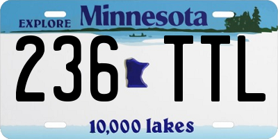 MN license plate 236TTL