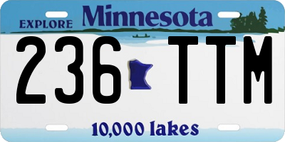 MN license plate 236TTM