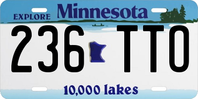 MN license plate 236TTO