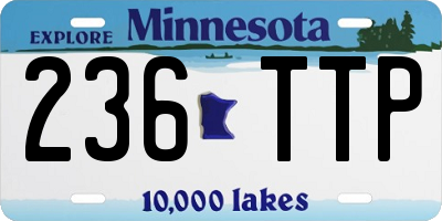 MN license plate 236TTP