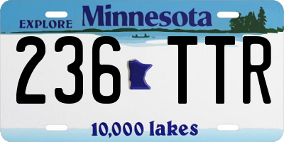 MN license plate 236TTR