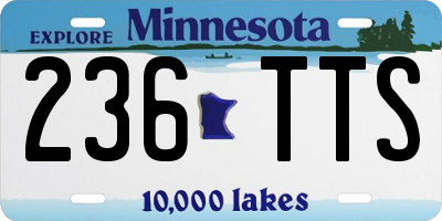 MN license plate 236TTS