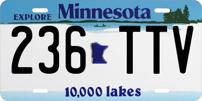 MN license plate 236TTV