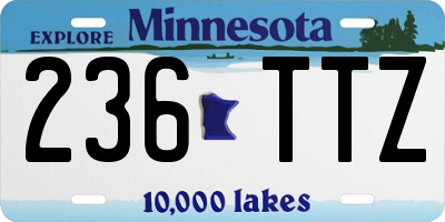 MN license plate 236TTZ