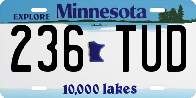 MN license plate 236TUD