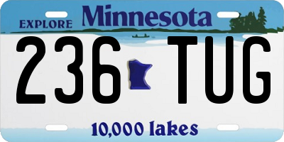 MN license plate 236TUG