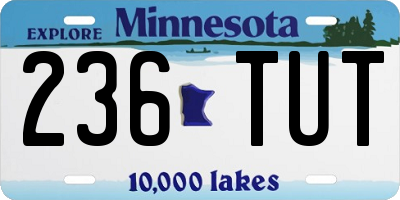 MN license plate 236TUT