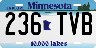 MN license plate 236TVB