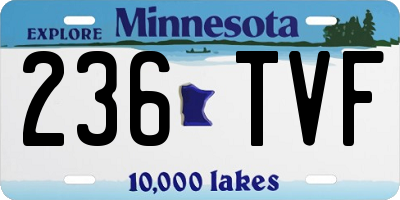 MN license plate 236TVF