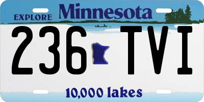 MN license plate 236TVI