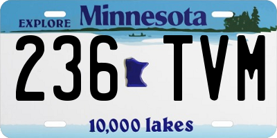 MN license plate 236TVM