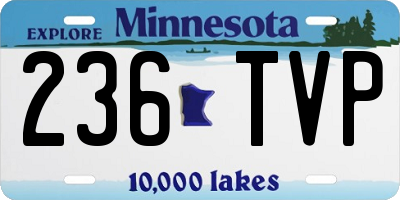 MN license plate 236TVP
