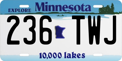 MN license plate 236TWJ