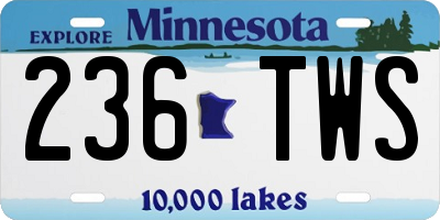 MN license plate 236TWS