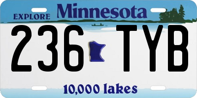 MN license plate 236TYB