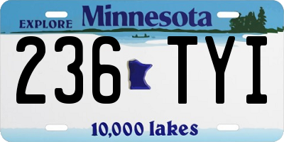MN license plate 236TYI