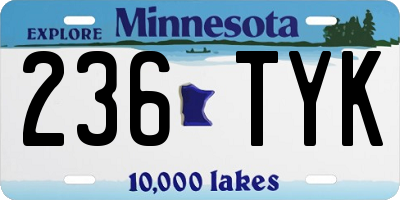 MN license plate 236TYK