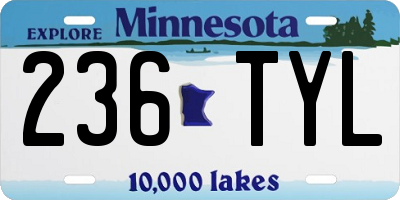 MN license plate 236TYL