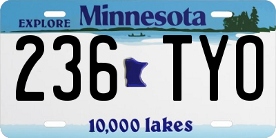 MN license plate 236TYO