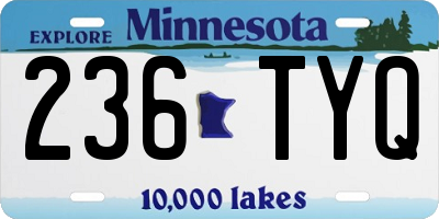 MN license plate 236TYQ