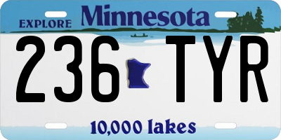 MN license plate 236TYR