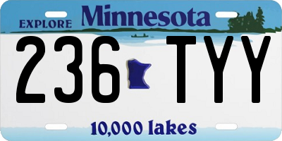 MN license plate 236TYY