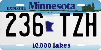 MN license plate 236TZH