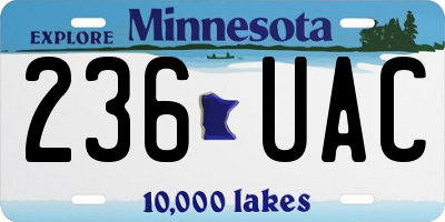 MN license plate 236UAC