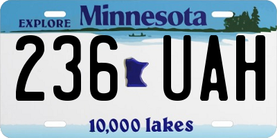MN license plate 236UAH