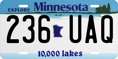 MN license plate 236UAQ