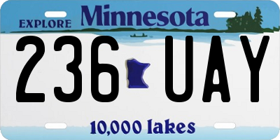 MN license plate 236UAY