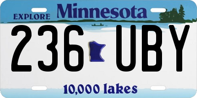 MN license plate 236UBY
