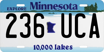 MN license plate 236UCA
