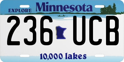 MN license plate 236UCB