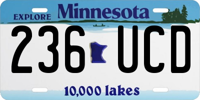 MN license plate 236UCD