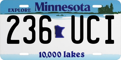 MN license plate 236UCI