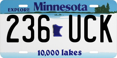 MN license plate 236UCK
