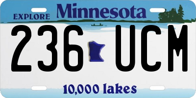 MN license plate 236UCM
