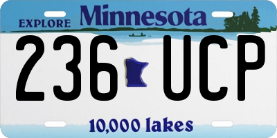 MN license plate 236UCP