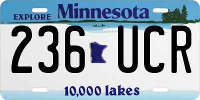 MN license plate 236UCR