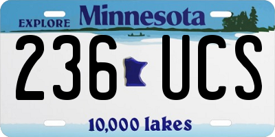 MN license plate 236UCS