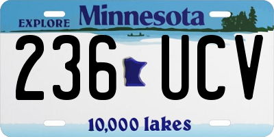 MN license plate 236UCV