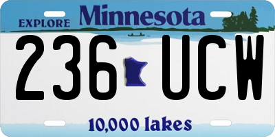 MN license plate 236UCW