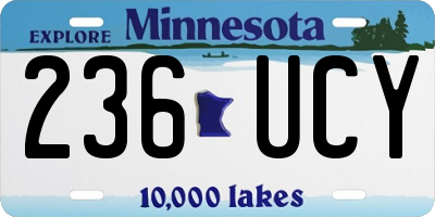 MN license plate 236UCY