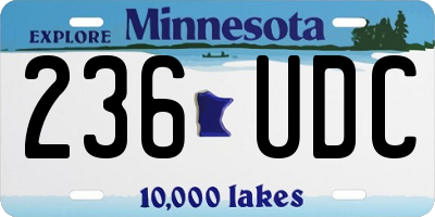 MN license plate 236UDC