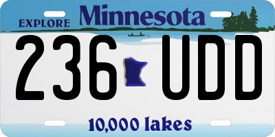 MN license plate 236UDD