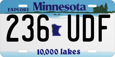 MN license plate 236UDF